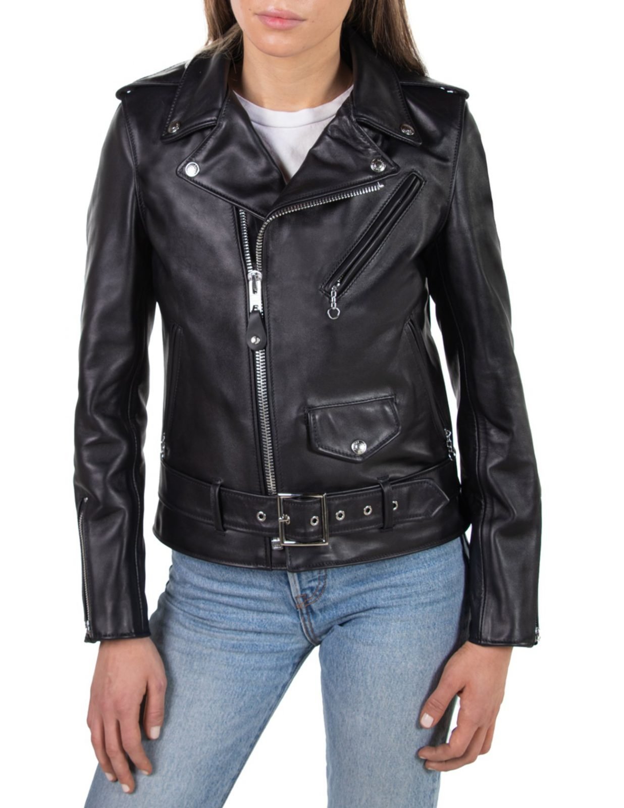 Azai Motorcycle Jacket with Buckles | Best Quality Genuine Leather ...