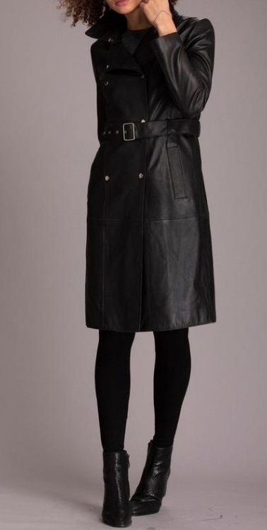 Carrie Leather Duster Coat