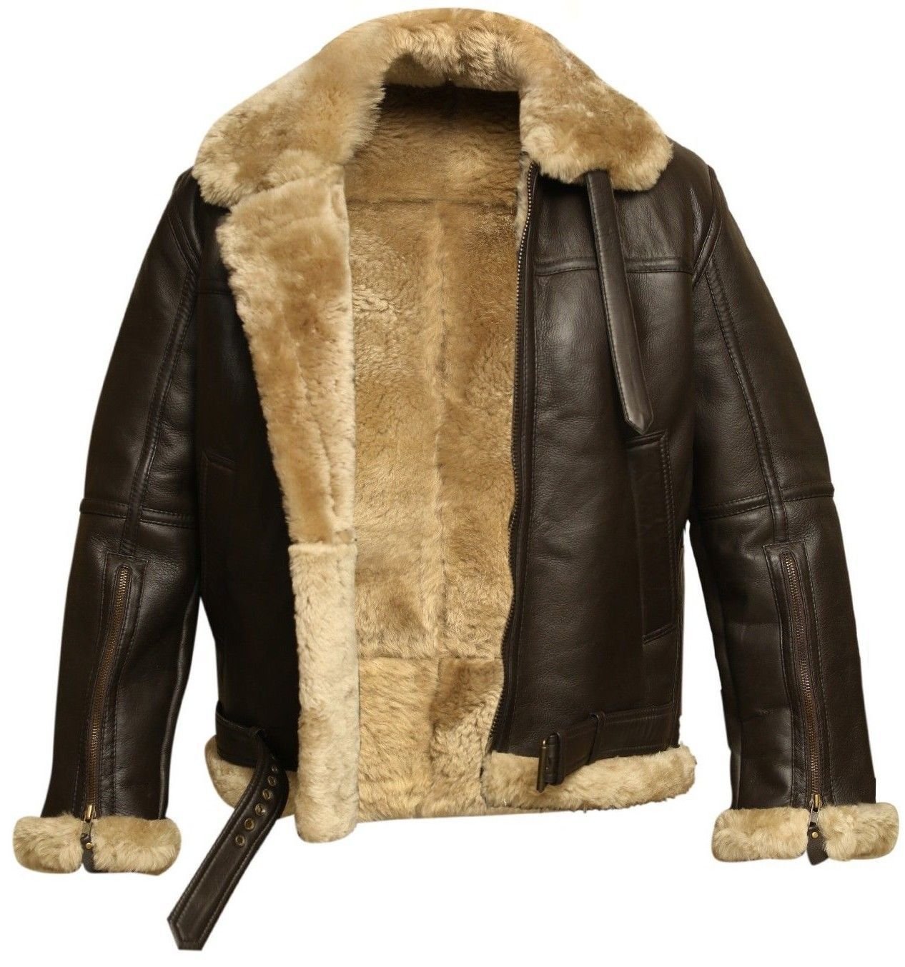Real Sheepskin Leather Jacket for Sale