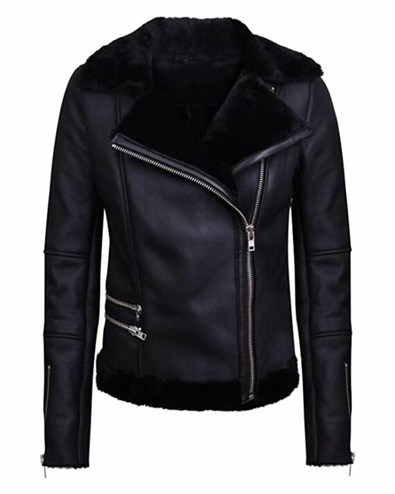 Aviator Style Leather Jacket