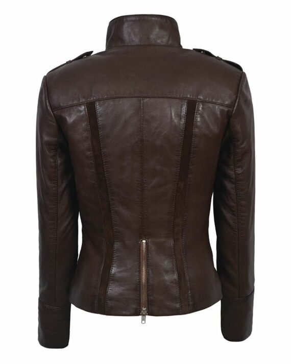 Sheepskin Leather Jacket Suede Lining for Women