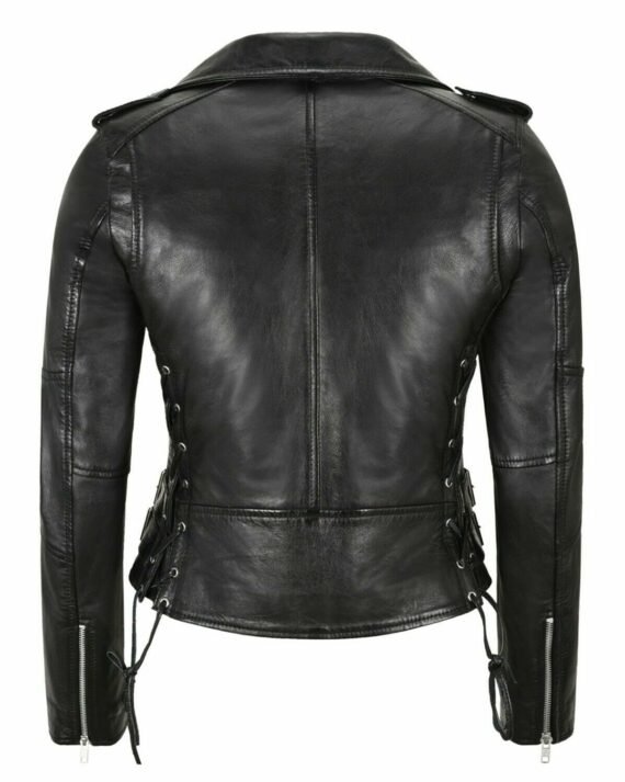 Slim Fit Leather Jacket for Women