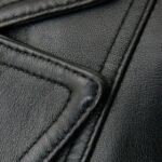 Black Lambskin Leather Blazer Jacket for Women