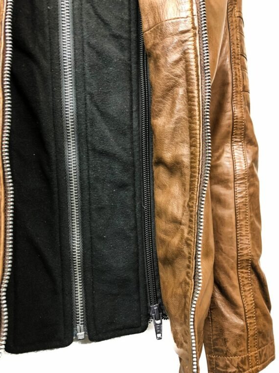 Cognac Leather Jacket Men