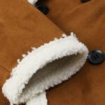 Mens Leathers Suedes Winter Warm Jackets Fleece Lined Shearling Coats Pea Coats