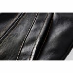 Winter Casual Business Thicken Fleece Lining Warm Leather Jacket Pocket