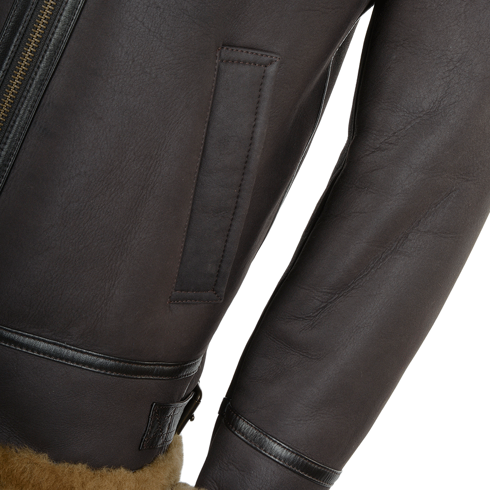 Hand Buffed Soft Sheepskin Pilot Jacket | Best Quality Genuine Leather ...