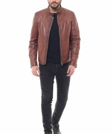 Affordable Austin Brown Leather Jacket Stylish