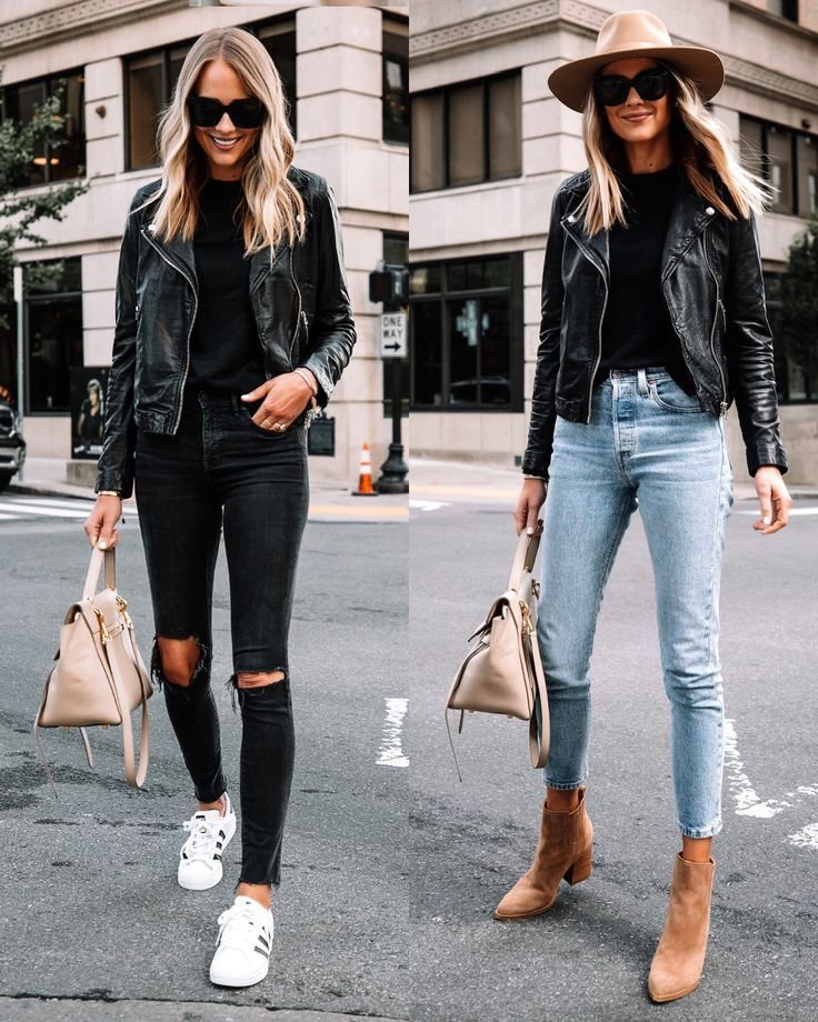 Leather jacket combinations 